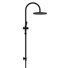 Round Gooseneck 300mm Twin Shower with 3 function Hand Shower